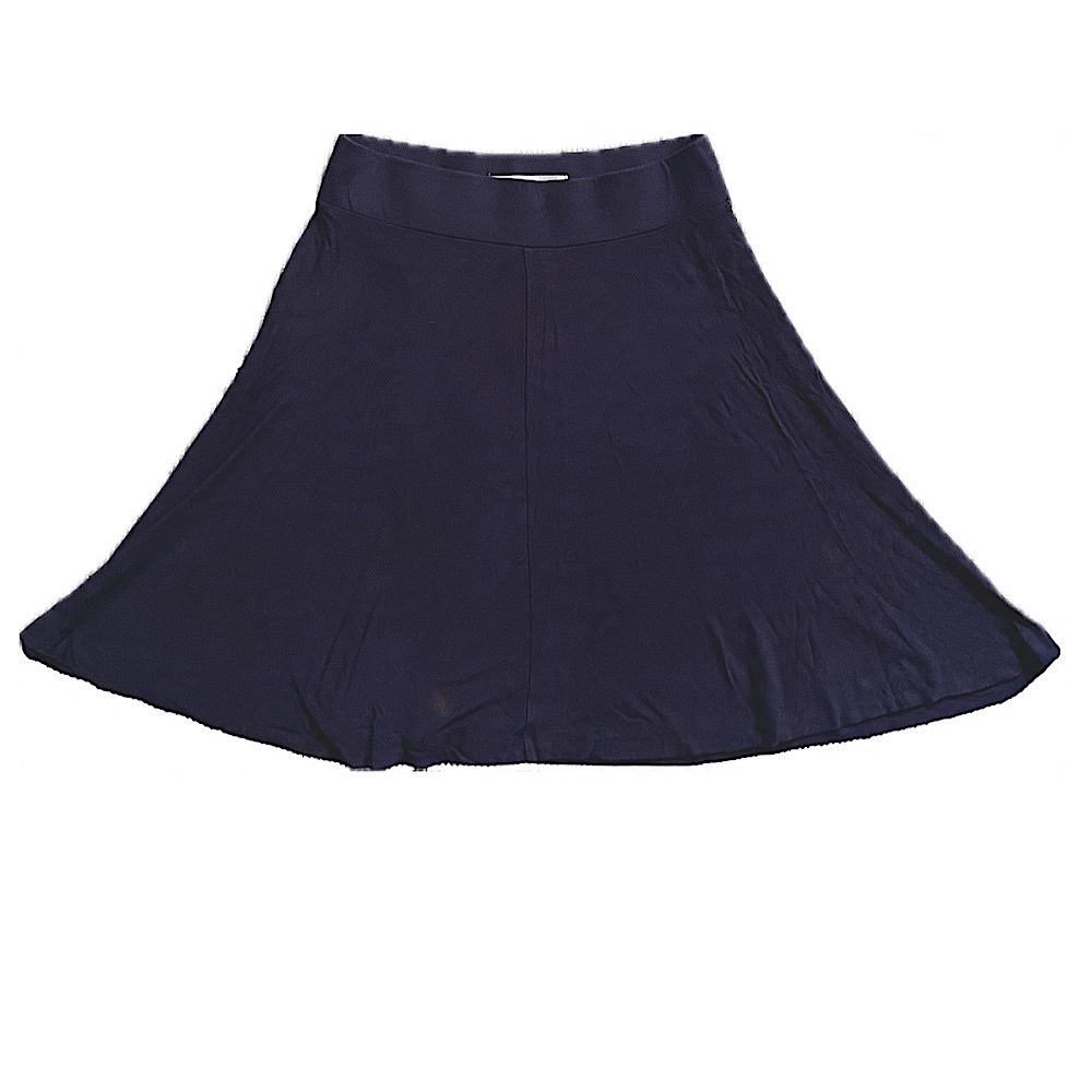 LOFT Navy Flowy A-Line Skirt
